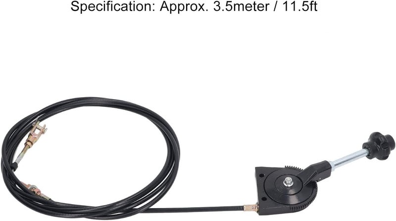 Naroote Manual Throttle Cable, 3.5m Controller Throttle Cable Quick Release Throttle with Pivot Joint Excavator Throttle Cable for Heavy Equipment - Image 4